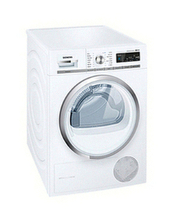Siemens WT47W590GB Condenser Tumble Dryer, 8kg Load, A++ Energy Rating, White Siemens WT47W590GB Condenser Tumble Dryer, 8kg Load, A++ Energy Rating, White